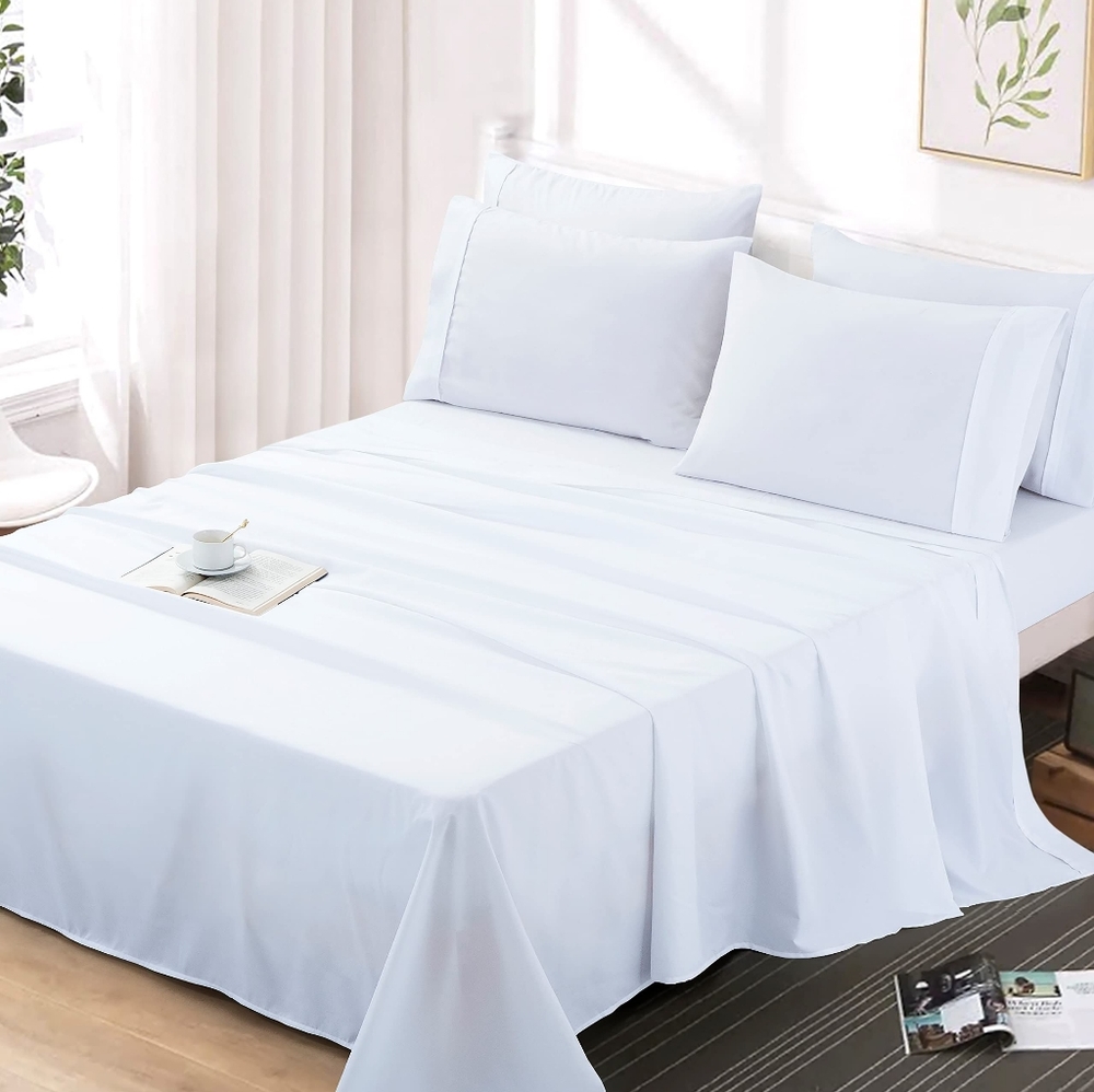 Bed Sheet Set White King